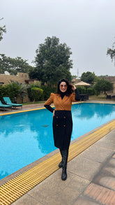 Colour - Block Suede Dress